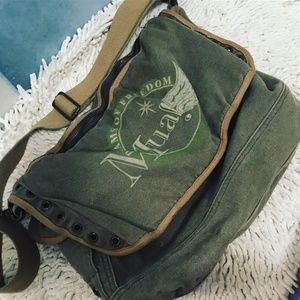 Vintage Hawaiian Messenger Bag Plaid Interior